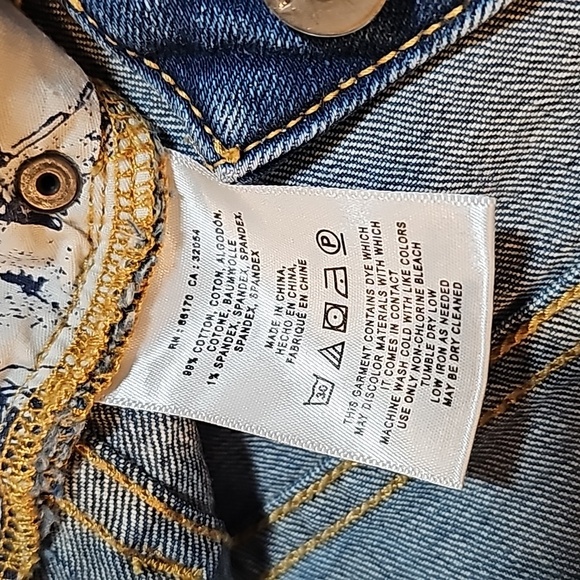 Pilcro And The Letterpress Bermuda Short Mid-Rise Slim Blue Jean Cutoff Cuff 28 - Picture 7 of 10